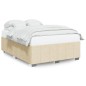 vidaXL Giroletto senza Materasso Crema 140x190 cm in Tessuto vidaXL Giroletto senza Materasso Crema 140x190 cm in Tessuto