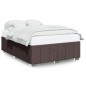 vidaXL Giroletto senza Materasso Marrone Scuro 140x190 cm Tessuto