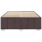 vidaXL Giroletto senza Materasso Marrone Scuro 140x190 cm Tessuto