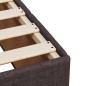 vidaXL Giroletto senza Materasso Marrone Scuro 160x200 cm Tessuto vidaXL Giroletto senza Materasso Marrone Scuro 160x200 cm Tessuto