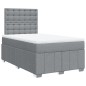 vidaXL Giroletto a Molle con Materasso Grigio Chiaro 120x200cm Tessuto vidaXL Giroletto a Molle con Materasso Grigio Chiaro 120x200cm Tessuto