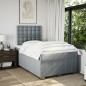 vidaXL Giroletto a Molle con Materasso Grigio Chiaro 120x200cm Tessuto vidaXL Giroletto a Molle con Materasso Grigio Chiaro 120x200cm Tessuto
