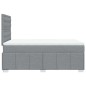 vidaXL Giroletto a Molle con Materasso Grigio Chiaro 120x200cm Tessuto vidaXL Giroletto a Molle con Materasso Grigio Chiaro 120x200cm Tessuto