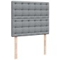 vidaXL Giroletto a Molle con Materasso Grigio Chiaro 120x200cm Tessuto vidaXL Giroletto a Molle con Materasso Grigio Chiaro 120x200cm Tessuto