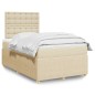 vidaXL Giroletto a Molle con Materasso Crema 120x190 cm in Tessuto vidaXL Giroletto a Molle con Materasso Crema 120x190 cm in Tessuto