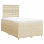 vidaXL Giroletto a Molle con Materasso Crema 120x190 cm in Tessuto vidaXL Giroletto a Molle con Materasso Crema 120x190 cm in Tessuto