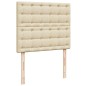vidaXL Giroletto a Molle con Materasso Crema 120x190 cm in Tessuto vidaXL Giroletto a Molle con Materasso Crema 120x190 cm in Tessuto