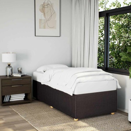 vidaXL Giroletto senza Materasso Marrone Scuro 80x200 cm Tessuto