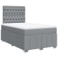 vidaXL Giroletto a Molle con Materasso Grigio Chiaro 120x200cm Tessuto vidaXL Giroletto a Molle con Materasso Grigio Chiaro 120x200cm Tessuto