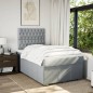 vidaXL Giroletto a Molle con Materasso Grigio Chiaro 120x200cm Tessuto vidaXL Giroletto a Molle con Materasso Grigio Chiaro 120x200cm Tessuto