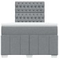 vidaXL Giroletto a Molle con Materasso Grigio Chiaro 120x200cm Tessuto vidaXL Giroletto a Molle con Materasso Grigio Chiaro 120x200cm Tessuto