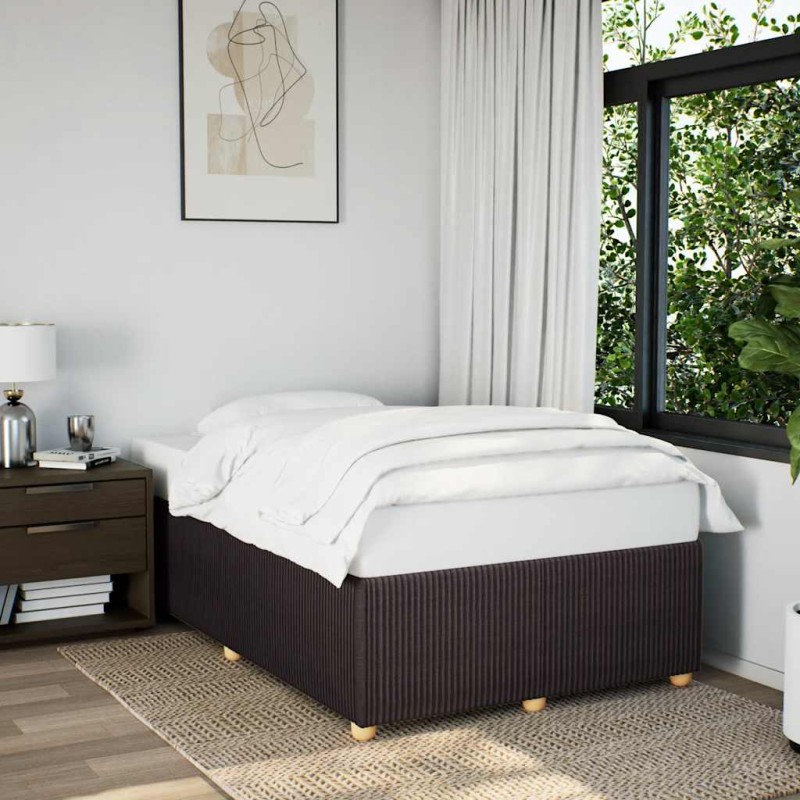 vidaXL Giroletto senza Materasso Marrone Scuro 80x200 cm in Tessuto vidaXL Giroletto senza Materasso Marrone Scuro 80x200 cm in Tessuto