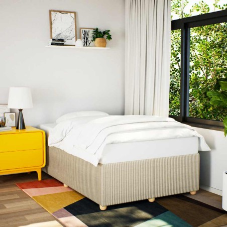 vidaXL Giroletto senza Materasso Crema 120x190cm in Tessuto
