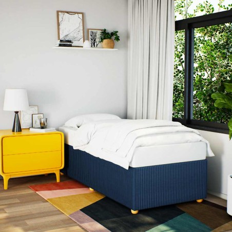 vidaXL Giroletto senza Materasso Blu 90x200 cm in Tessuto