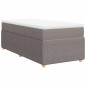 vidaXL Giroletto a Molle con Materasso Tortora 90x200 cm inTessuto