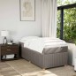 vidaXL Giroletto a Molle con Materasso Tortora 90x200 cm inTessuto