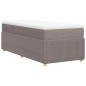vidaXL Giroletto a Molle con Materasso Tortora 90x200 cm inTessuto