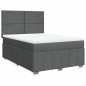 vidaXL Giroletto a Molle con Materasso Grigio Scuro 160x200 cm Tessuto vidaXL Giroletto a Molle con Materasso Grigio Scuro 160x200 cm Tessuto