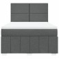 vidaXL Giroletto a Molle con Materasso Grigio Scuro 160x200 cm Tessuto vidaXL Giroletto a Molle con Materasso Grigio Scuro 160x200 cm Tessuto
