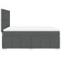 vidaXL Giroletto a Molle con Materasso Grigio Scuro 160x200 cm Tessuto vidaXL Giroletto a Molle con Materasso Grigio Scuro 160x200 cm Tessuto