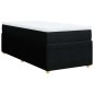 vidaXL Giroletto a Molle con Materasso Nero 90x200 cm in Tessuto vidaXL Giroletto a Molle con Materasso Nero 90x200 cm in Tessuto