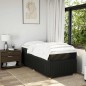 vidaXL Giroletto a Molle con Materasso Nero 90x200 cm in Tessuto vidaXL Giroletto a Molle con Materasso Nero 90x200 cm in Tessuto