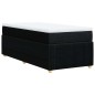 vidaXL Giroletto a Molle con Materasso Nero 90x200 cm in Tessuto vidaXL Giroletto a Molle con Materasso Nero 90x200 cm in Tessuto