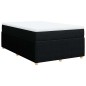vidaXL Giroletto a Molle con Materasso Nero 120x190 cm in Tessuto