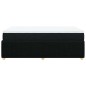 vidaXL Giroletto a Molle con Materasso Nero 120x190 cm in Tessuto