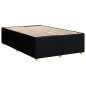 vidaXL Giroletto a Molle con Materasso Nero 120x190 cm in Tessuto