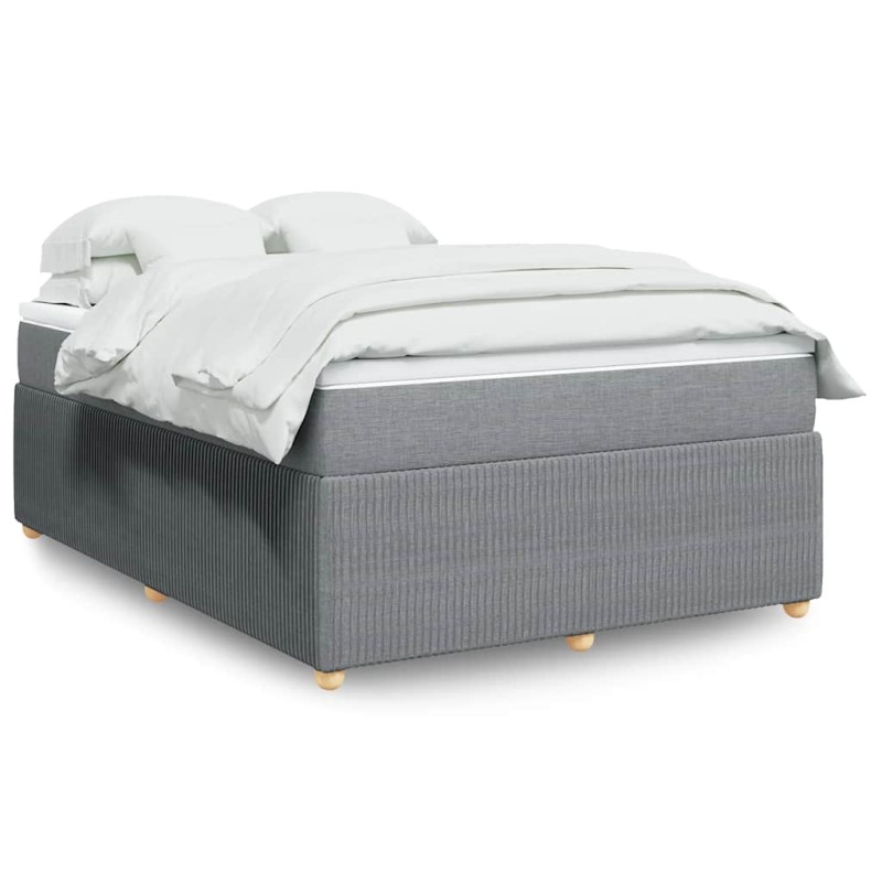 vidaXL Giroletto a Molle con Materasso Grigio Chiaro 140x200cm Tessuto vidaXL Giroletto a Molle con Materasso Grigio Chiaro 140x200cm Tessuto