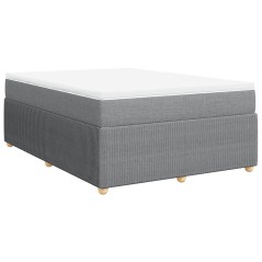 vidaXL Giroletto a Molle con Materasso Grigio Chiaro 140x200cm Tessuto