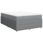 vidaXL Giroletto a Molle con Materasso Grigio Chiaro 140x200cm Tessuto vidaXL Giroletto a Molle con Materasso Grigio Chiaro 140x200cm Tessuto