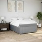 vidaXL Giroletto a Molle con Materasso Grigio Chiaro 140x200cm Tessuto vidaXL Giroletto a Molle con Materasso Grigio Chiaro 140x200cm Tessuto