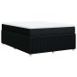 vidaXL Giroletto a Molle con Materasso Nero 160x200 cm in Tessuto vidaXL Giroletto a Molle con Materasso Nero 160x200 cm in Tessuto