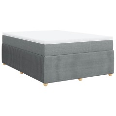 vidaXL Giroletto a Molle con Materasso Grigio Chiaro 160x200cm Tessuto