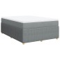 vidaXL Giroletto a Molle con Materasso Grigio Chiaro 160x200cm Tessuto vidaXL Giroletto a Molle con Materasso Grigio Chiaro 160x200cm Tessuto