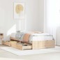 vidaXL Letto senza Materasso 90x200 cm in Legno Massello di Pino vidaXL Letto senza Materasso 90x200 cm in Legno Massello di Pino