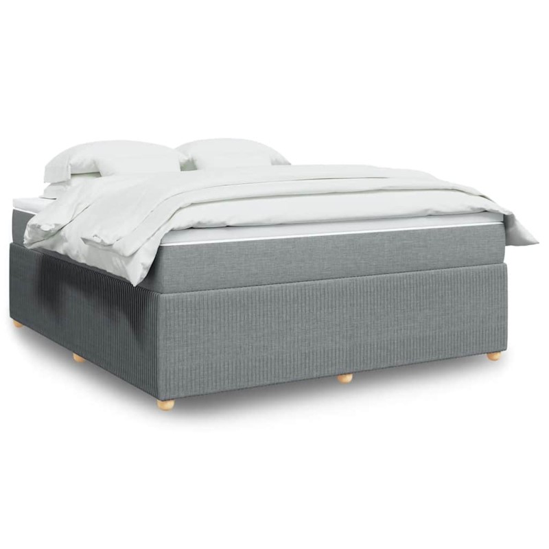 vidaXL Giroletto a Molle con Materasso Grigio Chiaro180x200 cm Tessuto
