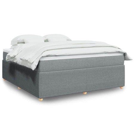 vidaXL Giroletto a Molle con Materasso Grigio Chiaro180x200 cm Tessuto