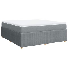 vidaXL Giroletto a Molle con Materasso Grigio Chiaro180x200 cm Tessuto