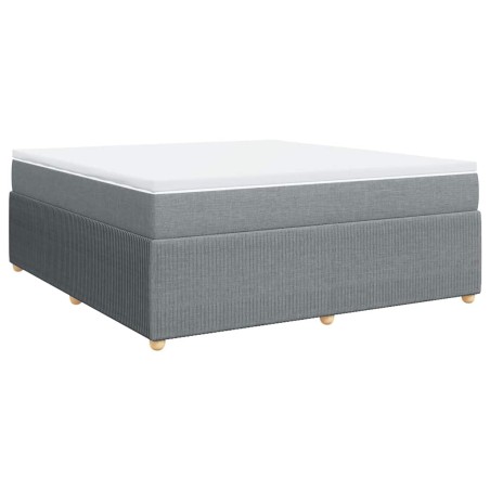 vidaXL Giroletto a Molle con Materasso Grigio Chiaro180x200 cm Tessuto