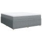 vidaXL Giroletto a Molle con Materasso Grigio Chiaro180x200 cm Tessuto