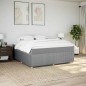 vidaXL Giroletto a Molle con Materasso Grigio Chiaro180x200 cm Tessuto