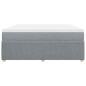 vidaXL Giroletto a Molle con Materasso Grigio Chiaro180x200 cm Tessuto