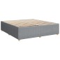 vidaXL Giroletto a Molle con Materasso Grigio Chiaro180x200 cm Tessuto