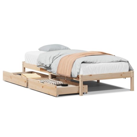 vidaXL Letto senza Materasso 75x190 cm in Legno Massello Pino