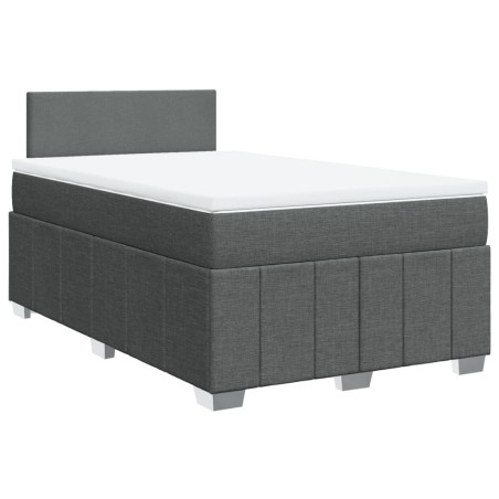 vidaXL Giroletto a Molle con Materasso Grigio Scuro 120x200 cm Tessuto