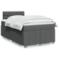 vidaXL Giroletto a Molle con Materasso Grigio Scuro 120x200 cm Tessuto vidaXL Giroletto a Molle con Materasso Grigio Scuro 120x200 cm Tessuto