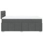 vidaXL Giroletto a Molle con Materasso Grigio Scuro 120x200 cm Tessuto vidaXL Giroletto a Molle con Materasso Grigio Scuro 120x200 cm Tessuto